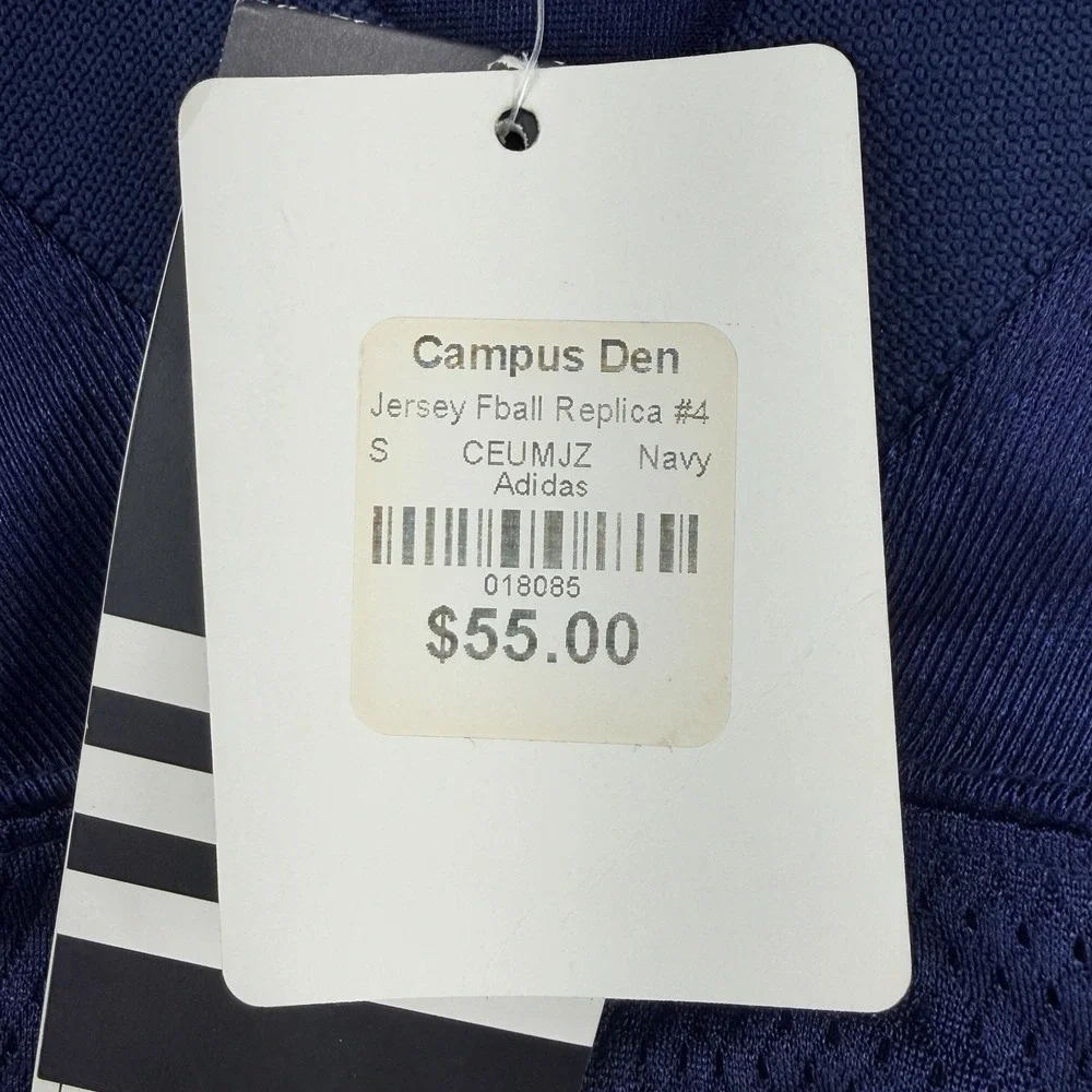 NEW Adidas University of‎ Michigan Wolverines #4 Football Jersey Mens Small Blue